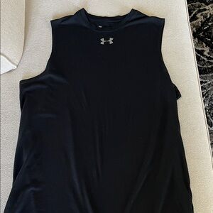 Under Armour Black Men's Muscle Tank with Silver Logo
